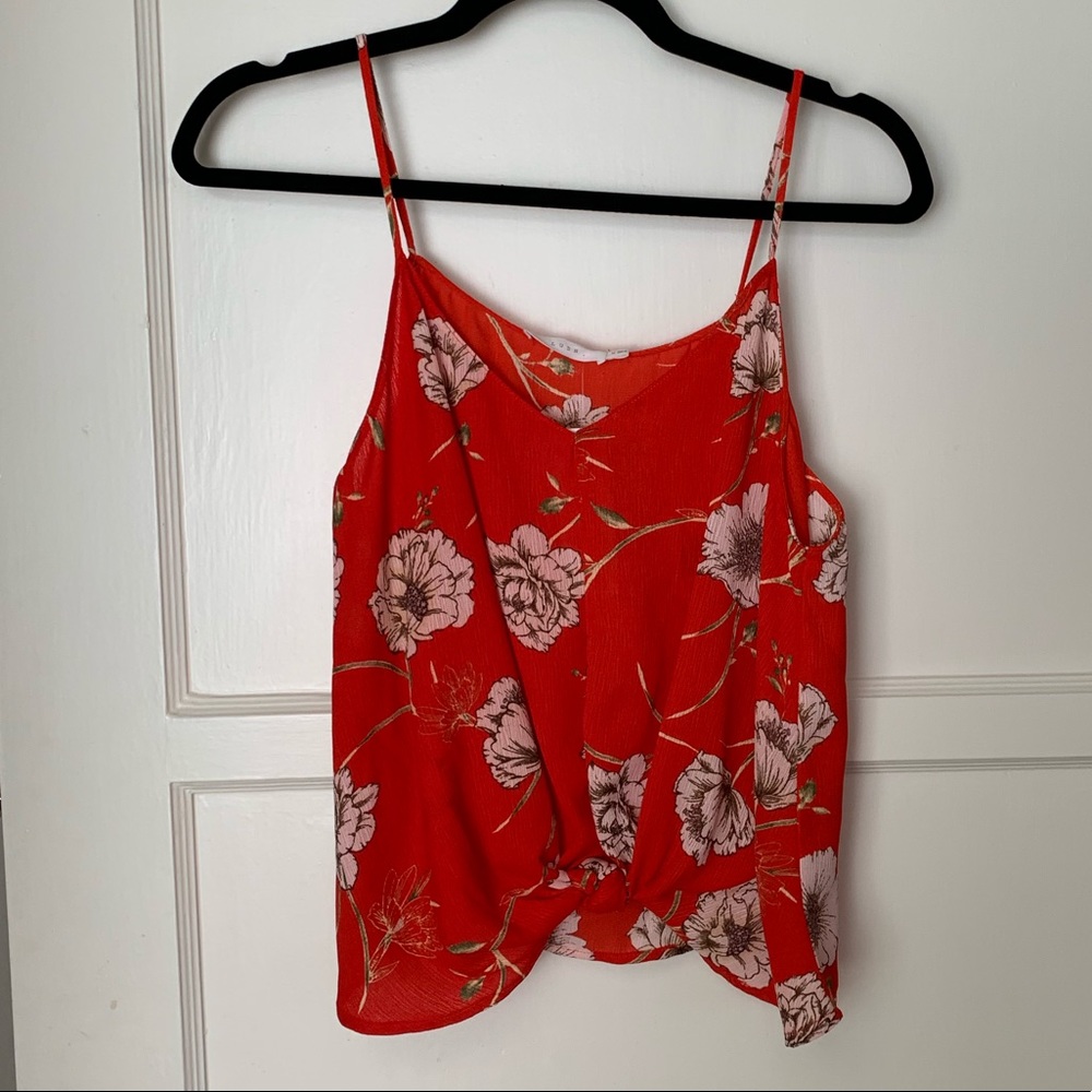 Lush Devon Knot Front Cami Blouse